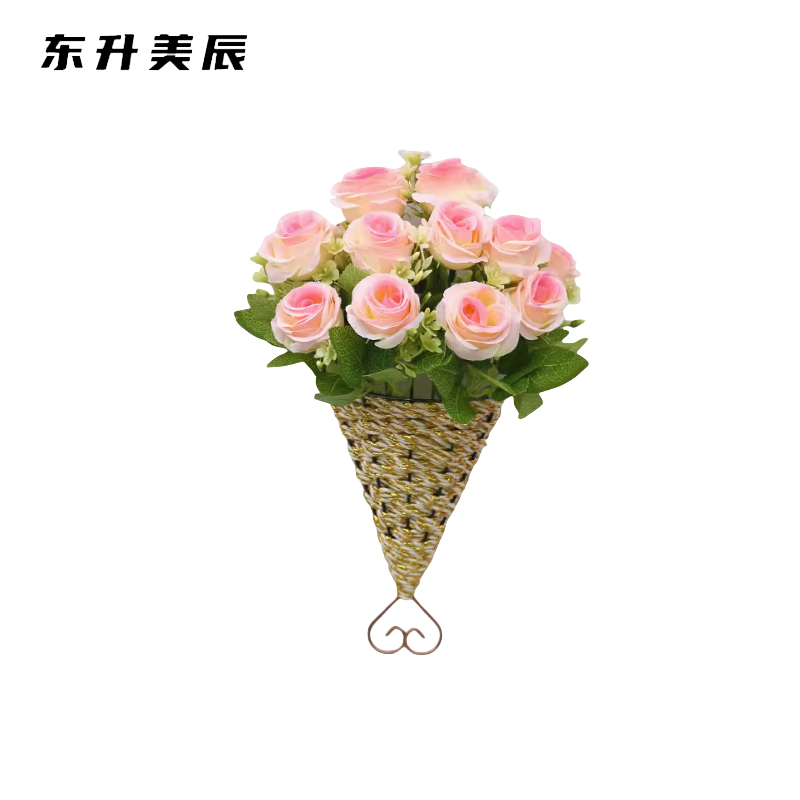 东升美辰 燕尾挂篮仿真花20*30cm DS-BH245 套高清大图