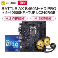 七彩虹BATTLE AX B460M-HD PRO V20+i5 10600KF+华硕TUF LC240RGB散热器套装