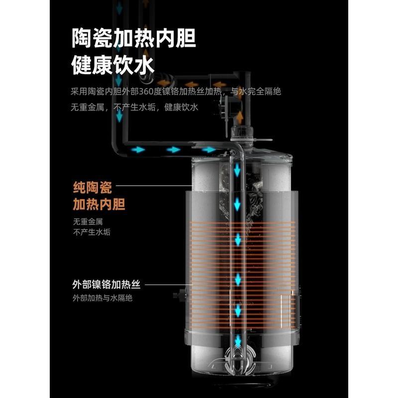 志高饮水机家用立式冰温热直饮机制冷热两用办公室桶装水台式新款 银黑 防烧干款 冰热
