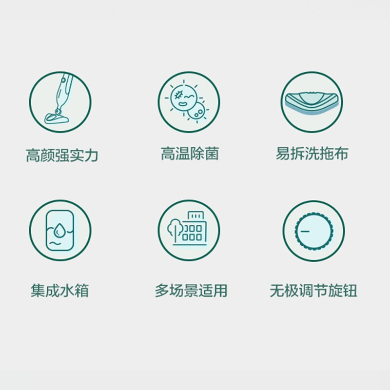 海尔(Haier)HQ-Z513B 蒸汽拖把家用 擦地拖地清洗机 高温蒸汽电动 非无线手持清洁机