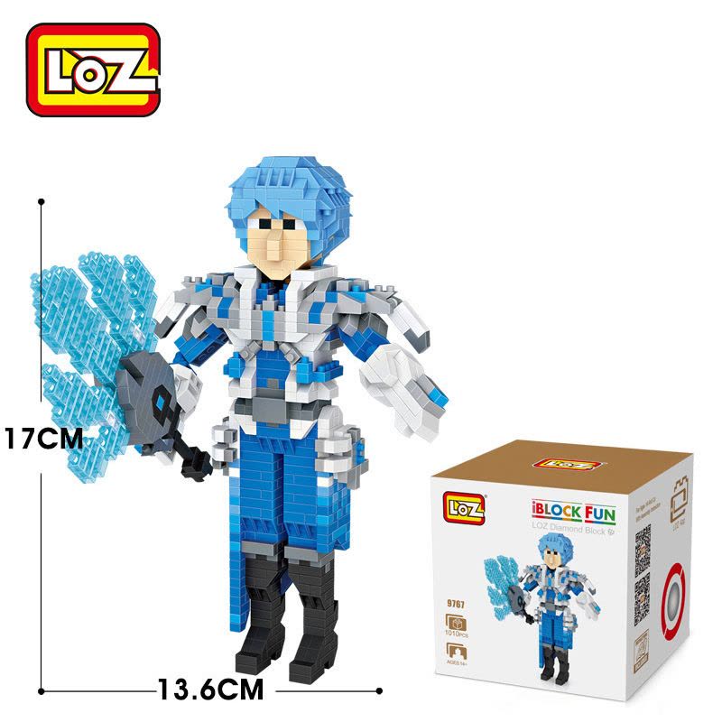 LOZ/俐智 小颗粒积木 英雄砖头人方头仔系列微钻益智拼装玩具男孩女孩成人10岁（卡通人物系列）9767诸葛亮图片