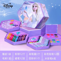 迪士尼(Disney)DM29407水彩笔绘画文具套装46件套 蜡笔彩铅画画礼盒儿童送人生日礼物女孩礼品艾莎公主冰雪奇缘