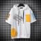 短袖t恤男夏季ins潮牌半袖学生连帽打底衫韩版宽松潮流体恤上衣服 A17 SHO袋盖(黄色) S 适合75-90斤