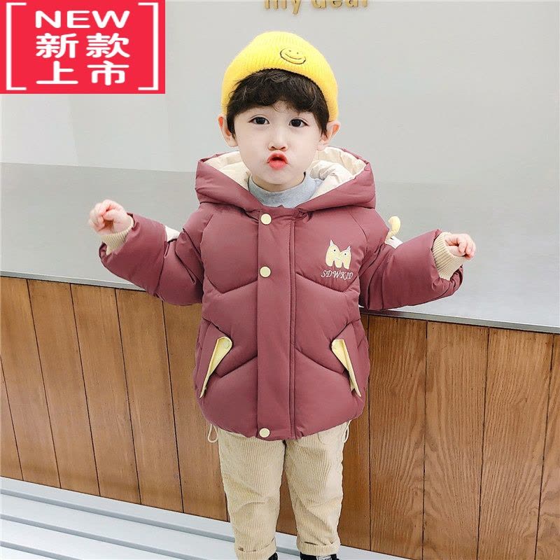 可莉允男童棉服冬季2022新款帅气儿童羽绒棉洋气加厚棉袄中小童宝宝冬装图片