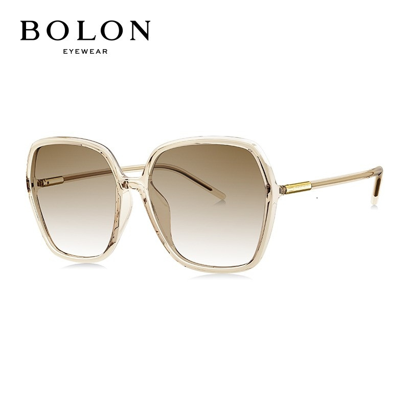 暴龙(BOLON)多边形TR大框偏光太阳眼镜墨镜女BL5032 A60-茶色渐进 单个装