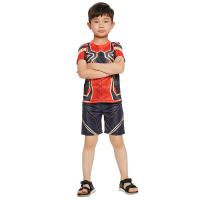 迪鲁奥(DILUAO)蜘蛛侠衣服夏款短袖美国队长T恤童装男童套装男孩钢铁蜘蛛侠衣服儿童节cos服