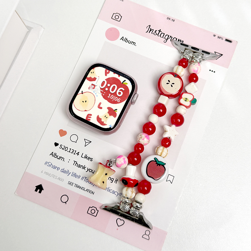 适用红米手表5表带磁吸滑扣编织尼龙回环手表带REDMI Watch5腕带3139B 苹果双 9