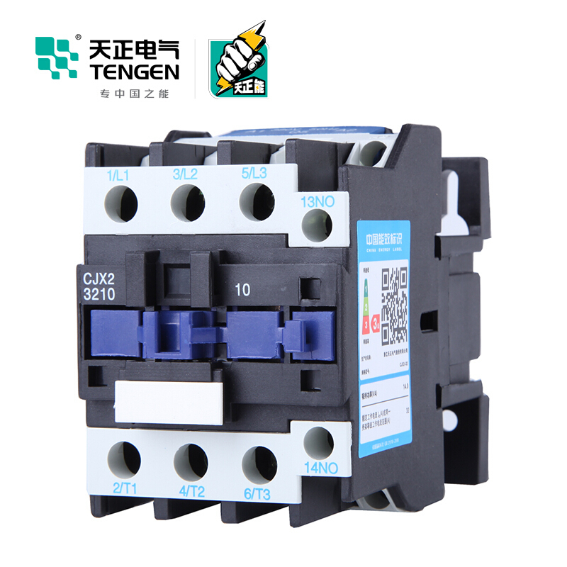 天正电气 CJX2-3210 220V 3NO 1NO 32A 50Hz 3P 02010070161 交流接触器