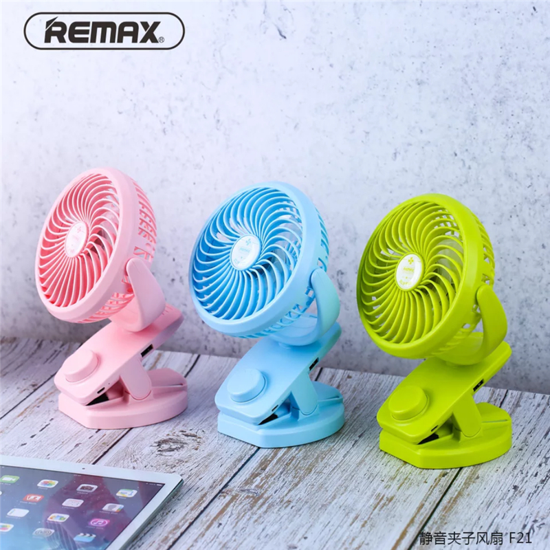remax 风扇f21 夹子防滑小台扇 绿色
