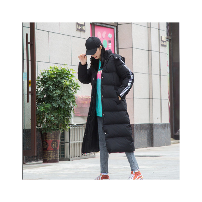 羽绒服女长款过膝2021东大门宽松加厚白鸭绒外套
