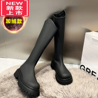 可莉允女童靴子2022秋冬新款加绒儿童长筒靴中大童单靴高筒靴冬款女童鞋