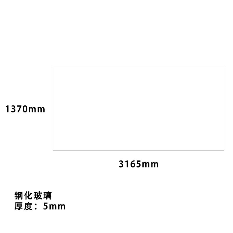 DXBG钢化玻璃办公室隔断宣传栏玻璃1370*3165*5mm高清大图