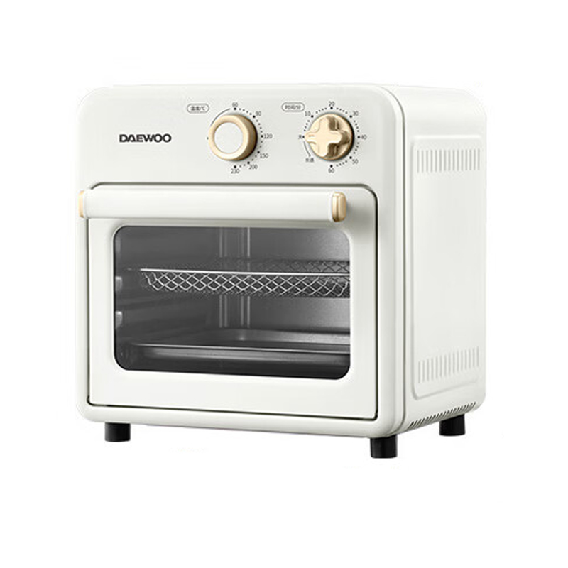 大宇(DAEWOO)空气炸烤箱家用空气炸锅烤箱一体机多功能10L迷你电烤箱KX05米白色【单位:台】