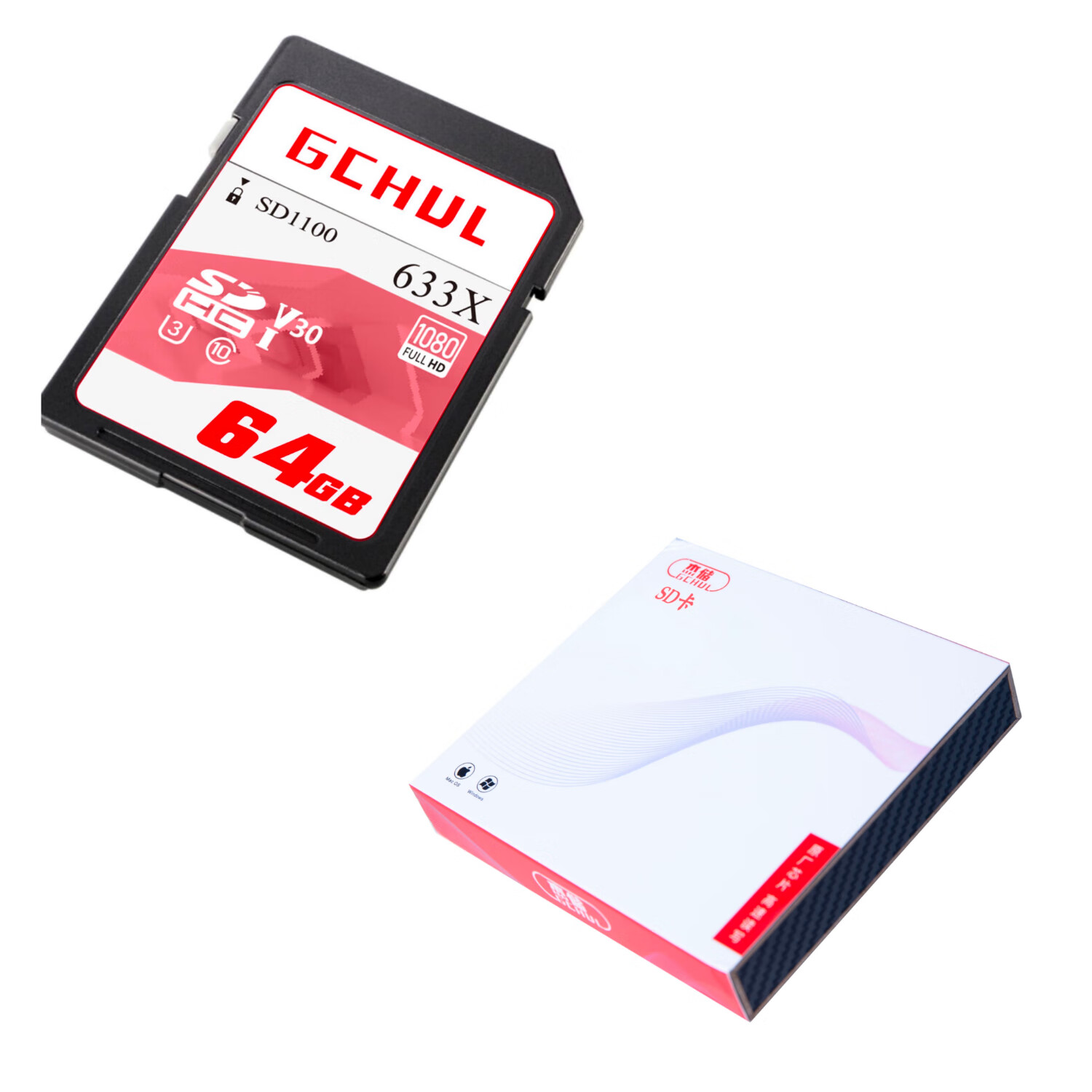 杰储(GCHUL) SD1100 64G SD卡 存储卡 (计价单位:张) 灰色高清大图