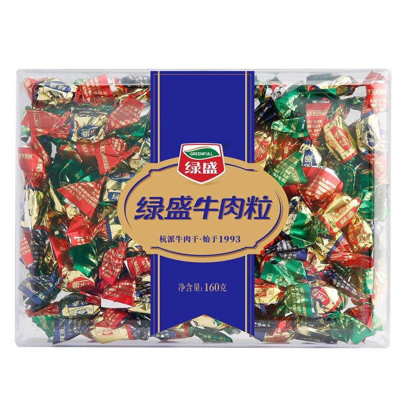 绿盛牛肉粒160g手撕牛肉干特产熟食休闲食品零食小吃视频