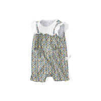 巴拉巴拉新生婴儿儿童衣服宝宝睡衣爬爬服满月服女童假两件连体衣