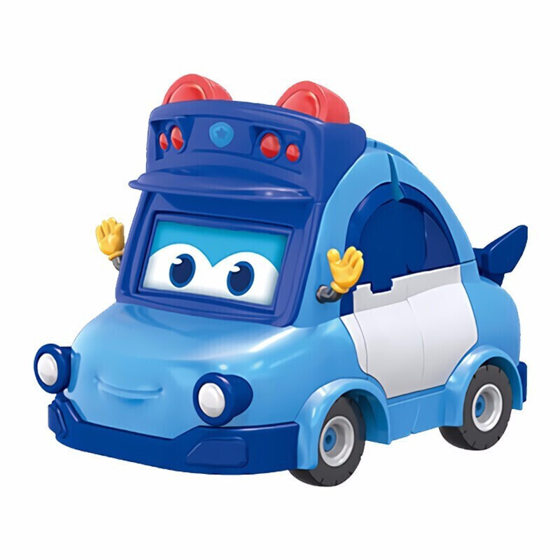 百变校巴玩具汽车合体变形机器人套装警长歌德警车消防车救护车男孩