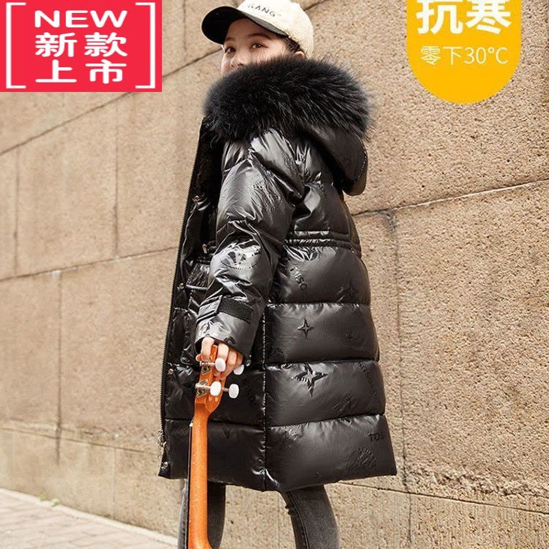 可莉允女童羽绒棉服中长款韩版洋气中大童棉衣2022冬装新款儿童厚棉外套图片