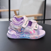 女童凉鞋夏季中大童休闲儿童沙滩鞋防滑软底轻便公主鞋_71 32内长20厘米 紫色8801紫爱莎