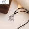 JiMi999足银平安长命锁银项链女银锁2023新款送女友生日礼物吊坠