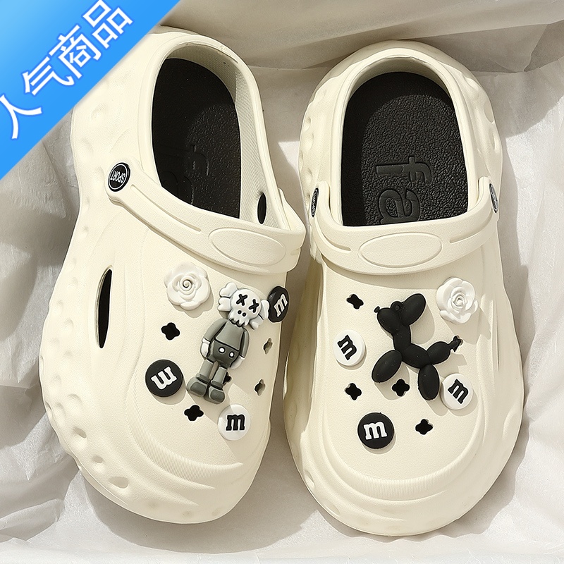 SUNTEK洞洞鞋女款外穿凉鞋2023新款包头厚底防滑网红沙滩凉拖鞋女士夏季高清大图