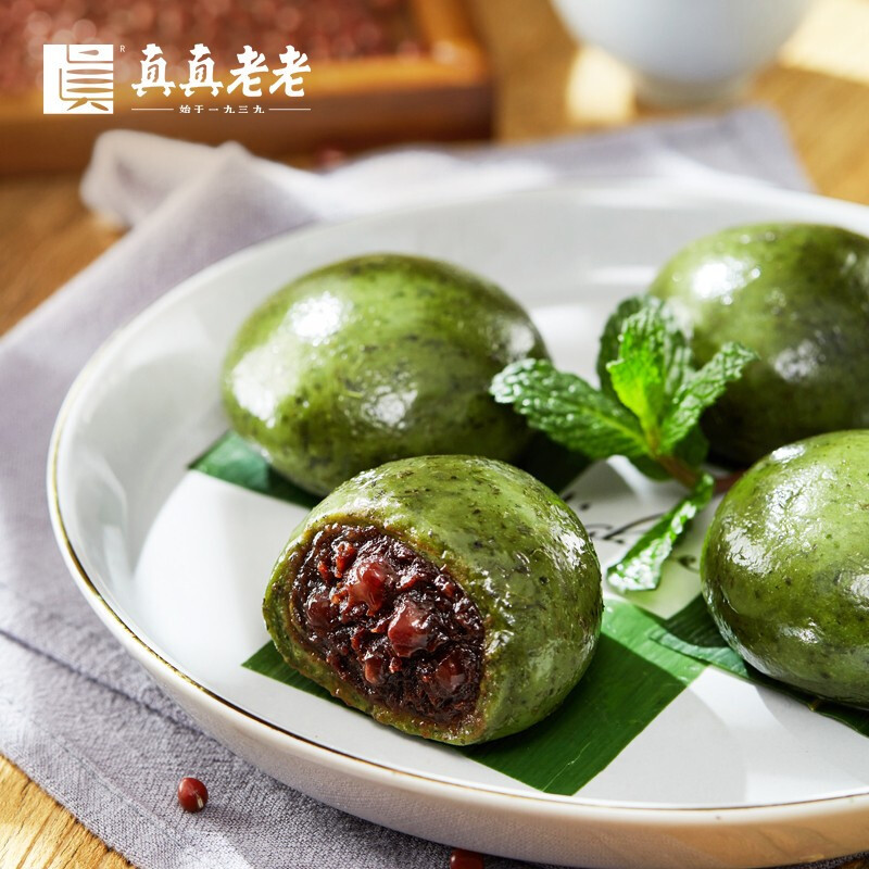 真真老老 艾草青团 240g(60g*4) 豆沙味青团