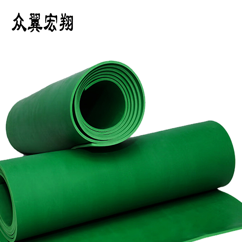 众翼宏翔 绿色橡胶板橡胶垫 3mm kg高清大图
