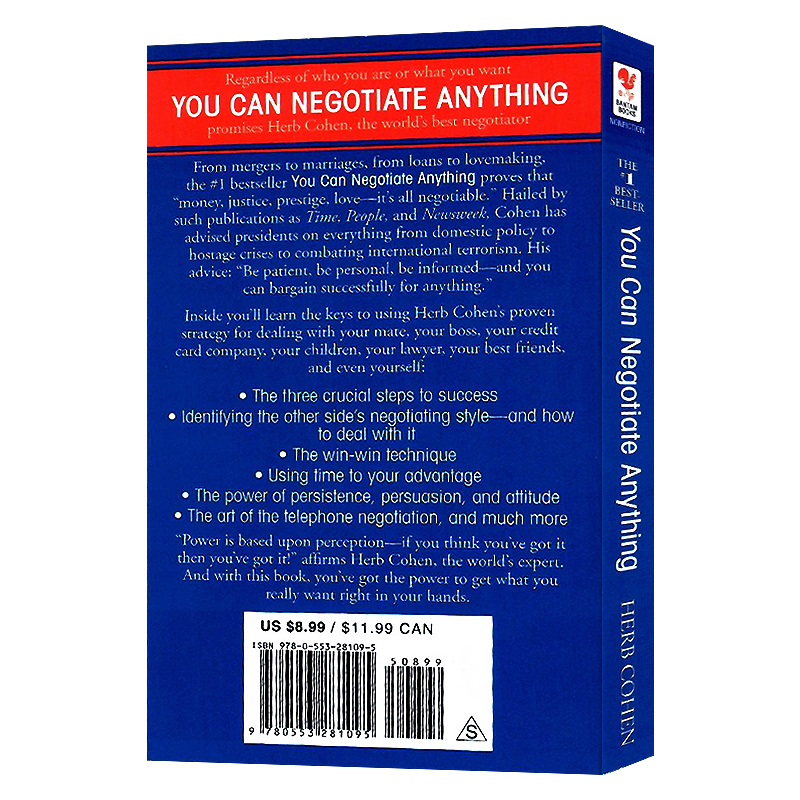 [正版]谈判无处不在 英文原版 You Can Negotiate Anything 赫布科恩 经管书 谈判宝典高清大图