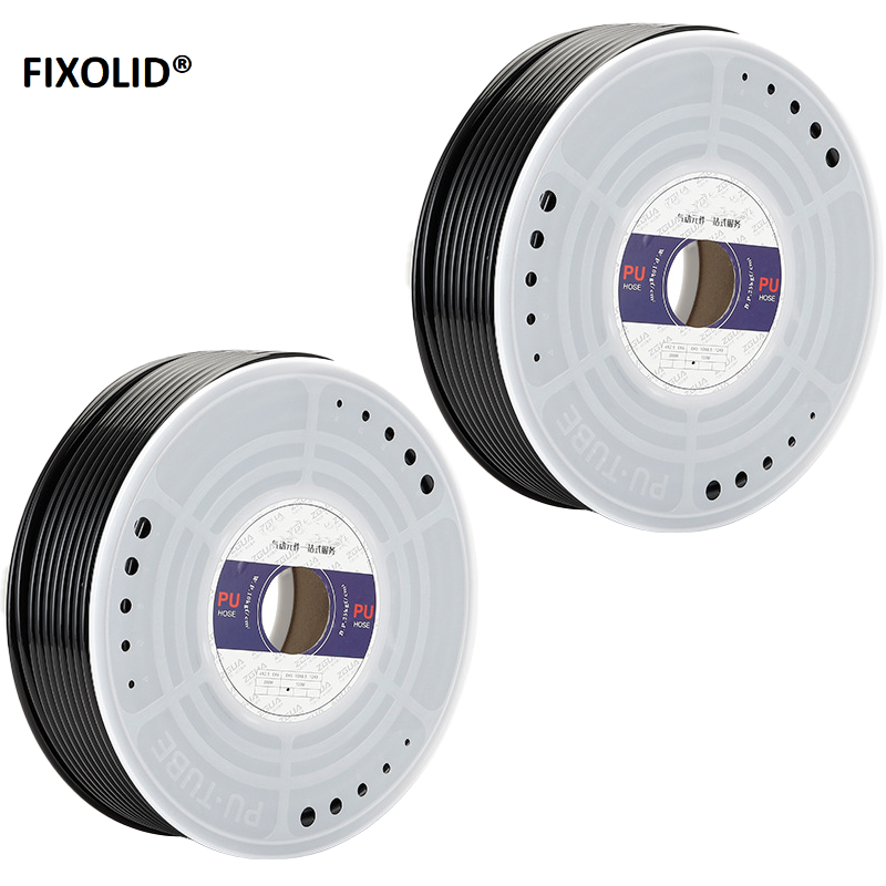 FIXOLID 气动软管PU管 10*6.5mm黑色 100米/卷高清大图