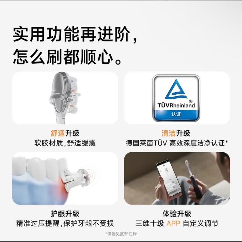 徕芬电动牙刷i2透明版 66000转扫振声波清洁 智能APP定制模式 磁吸充电4小时续航 成人高效清洁设计高清大图