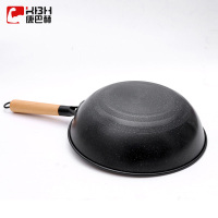 康巴赫精铸铁精铁炒锅不粘锅炒菜锅平底锅具32cm 平底锅家用电磁炉燃气灶明火通用