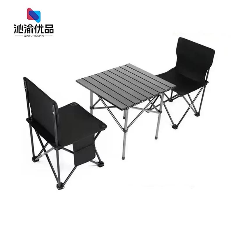 沁渝优品 户外折叠桌椅 50cm桌+2椅 套