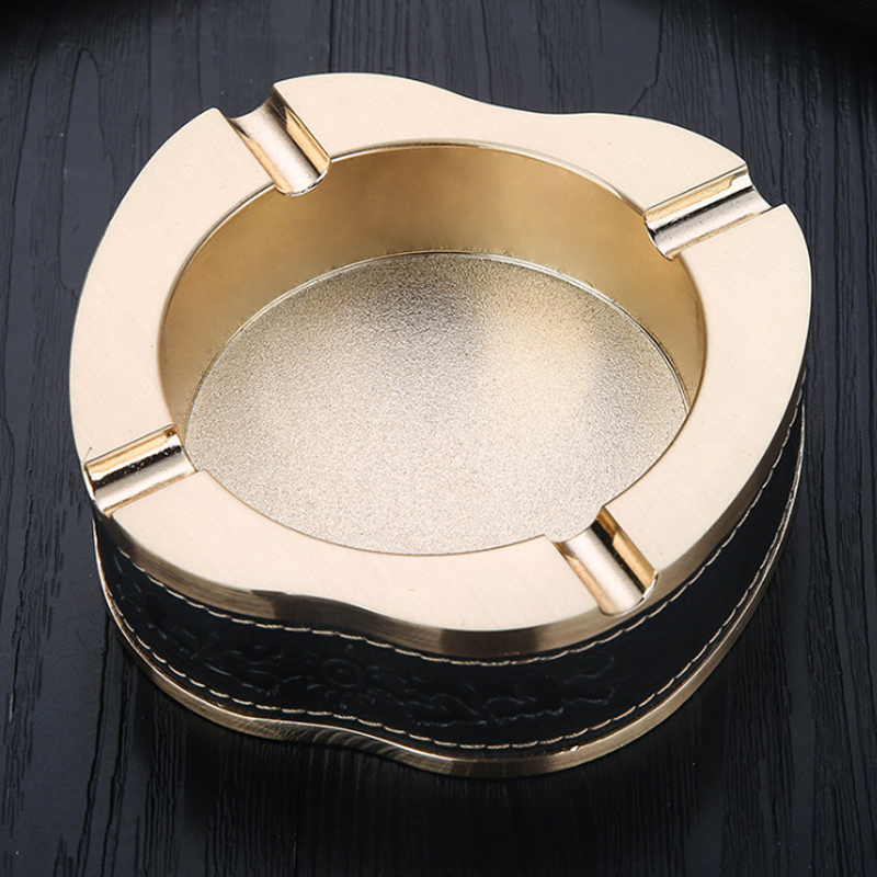 百诚加厚型高档精品商务金属烟灰缸居家酒店办公室酒吧网咖苹果烟缸