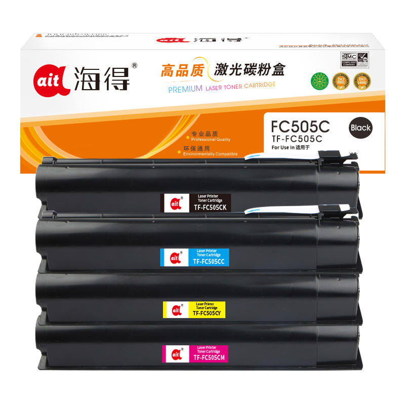 海得T-FC505C墨粉盒 四色套装大容量适用东芝TOSHIBA e-2500AC/2000AC 3505 3005