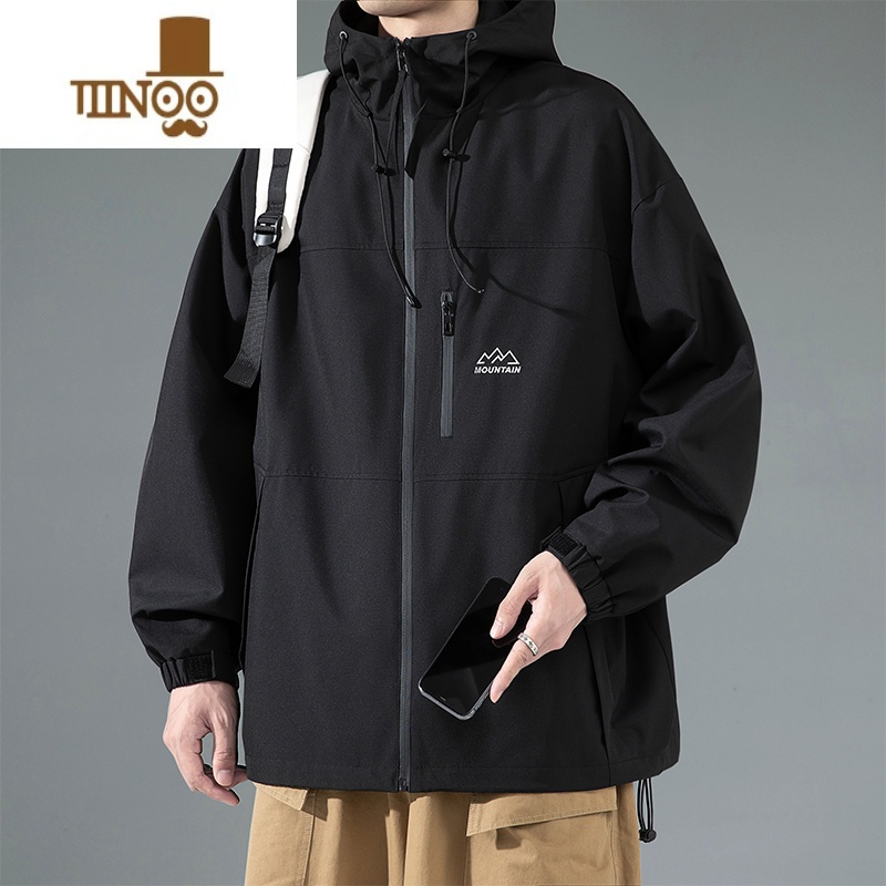 YANXU冲锋衣外套男士潮牌流新款运动休闲三合一连帽男装上衣夹克