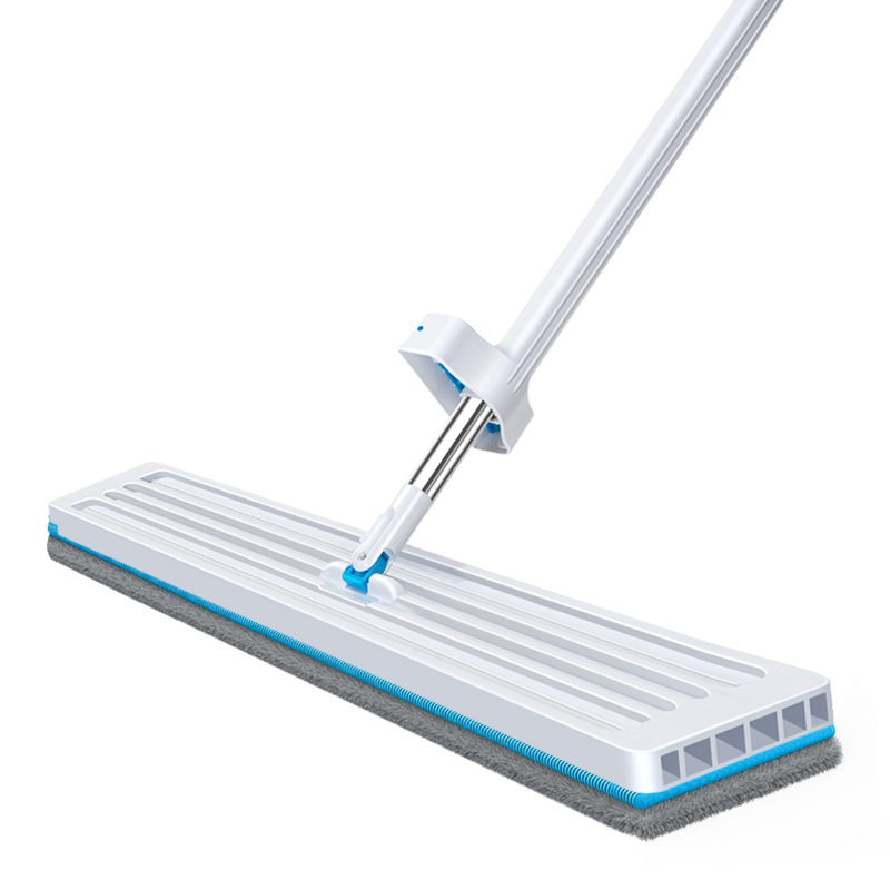 全格平板拖把免手洗家用一拖净懒人墩布企业 大号免手洗拖把白蓝QJ031301