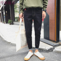 男士弹力修身牛仔裤男秋季薄款韩版潮流直筒宽松休闲束脚长裤子男