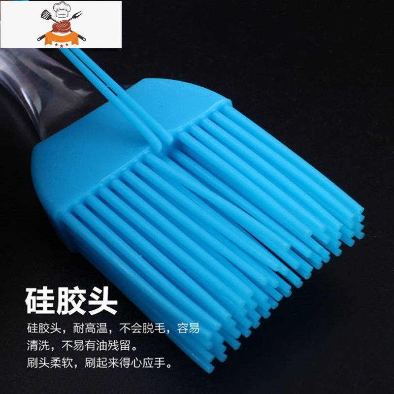 烧烤油刷家用可高温硅胶刷子厨房烙饼油刷子烧烤用品小毛刷食品刷 敬平 2个大号+烧烤夹[颜色随机]高清大图