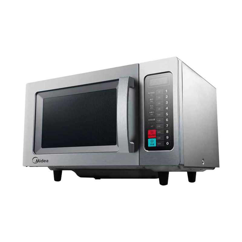 美的(Midea)微波炉25升容量900W大容量大功率饭店便利店解冻酒店智能EM925F4T-SS