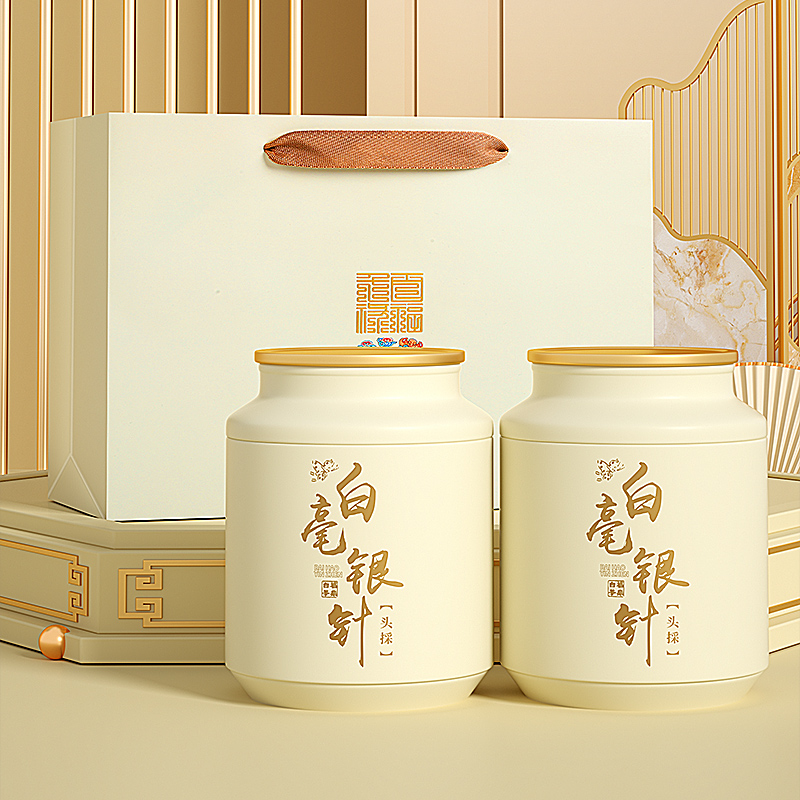 正宗福鼎白茶2022新茶明前特级头采福鼎白毫银针芽春茶叶散装500g高清大图
