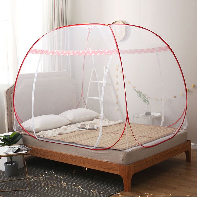 蒙古包蚊帐免安装单开门15米18床双人蚊帐家用拉链10m学生宿舍