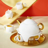 奶油兔一壶四杯茶具套装