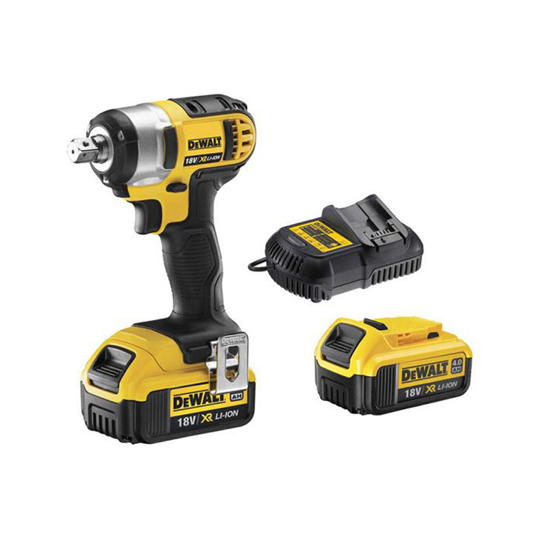 工具库 得伟DeWALT 18V锂电充电式冲击扳手 2x4.0Ah电池套装 DCF880