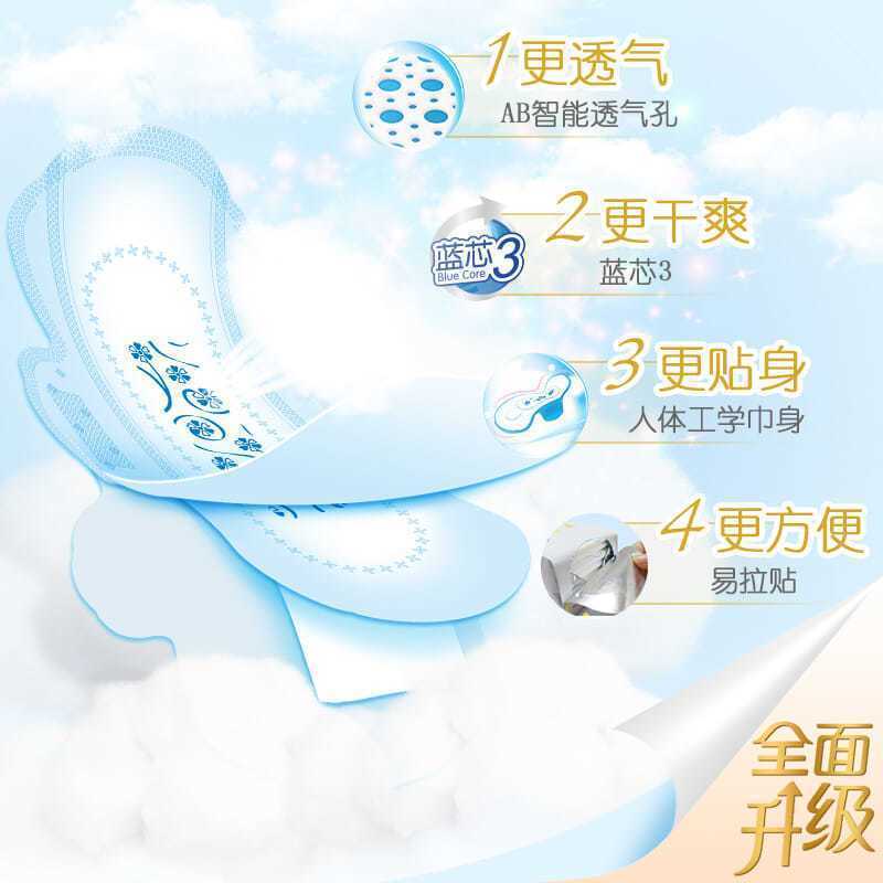 ABC 卫生巾日用mini巾超薄棉柔迷你巾 3包24片装护垫带护翼防漏姨妈巾3xK53高清大图
