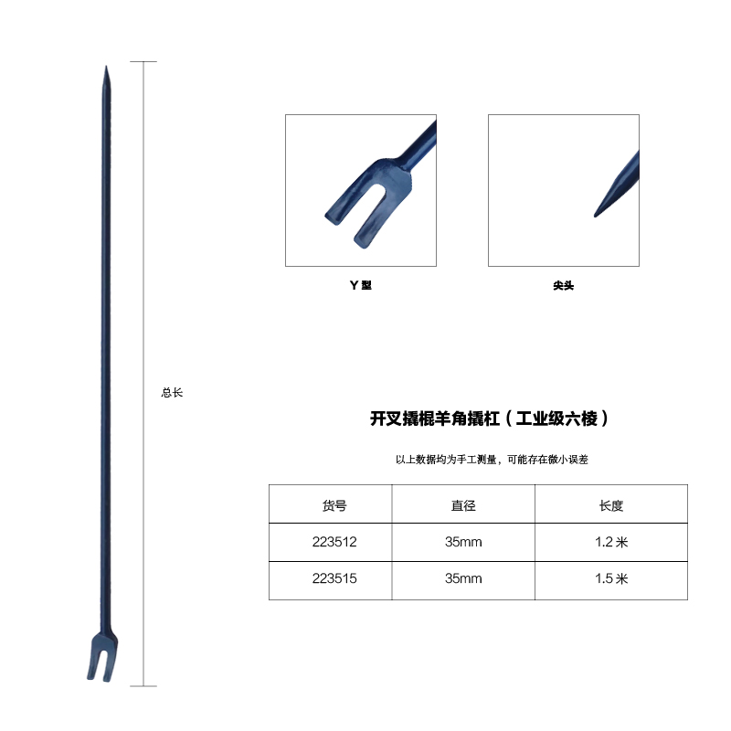 高松takama 开叉撬棍羊角撬杠(工业级六棱) 一根 223515高清大图
