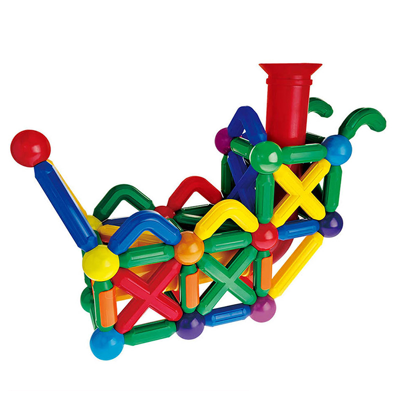 科博魔磁宝贝棒95件装幼儿园自由拼装磁性积木宝宝易抓握磁力棒吸铁棒