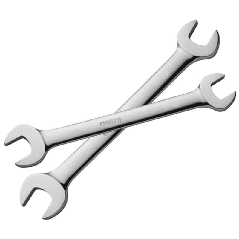 世达(SATA)全抛光双开口扳手 17*19mm 41207 1把
