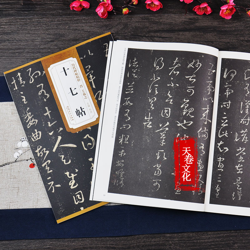 [正版]天卷 晋王羲之 十七帖 历代碑帖 杜浩主编 草书毛笔字帖软笔书法学生成人临摹帖练习古帖鉴赏 简体旁注原碑原贴高清大图
