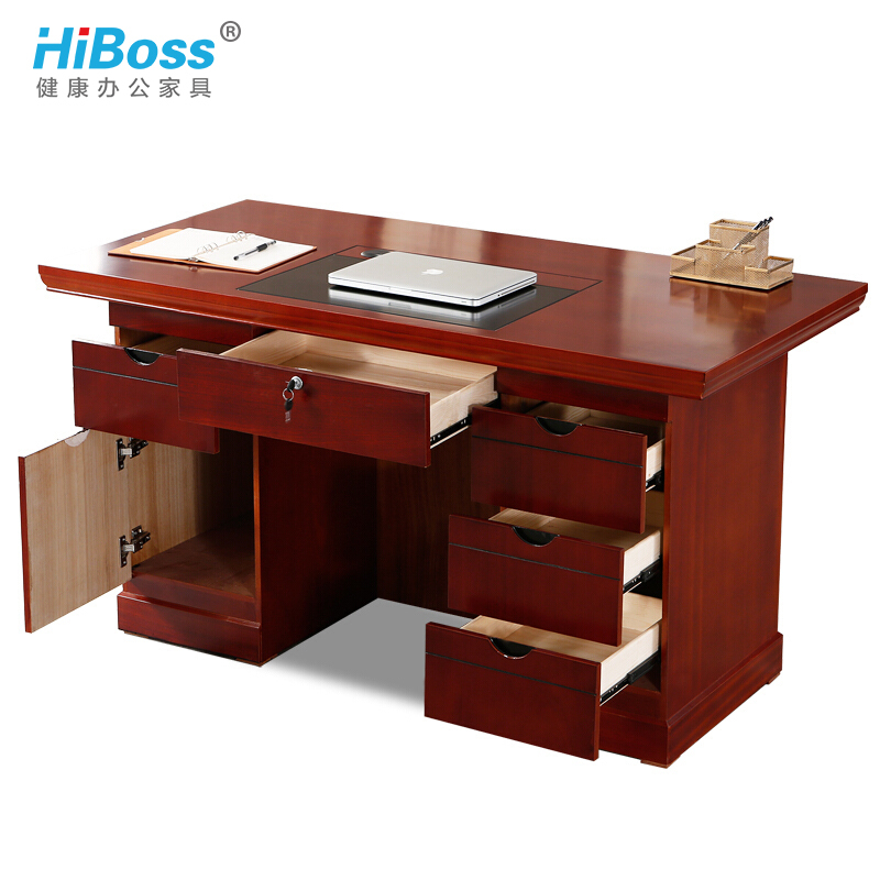 HiBoss办公桌油漆桌写字台1.4米班桌