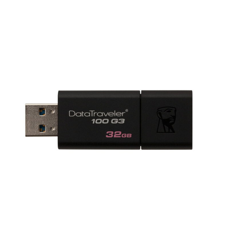 金士顿(Kingston)32GB USB3.0 U盘 DT100G3 黑色 滑盖设计 时尚便利